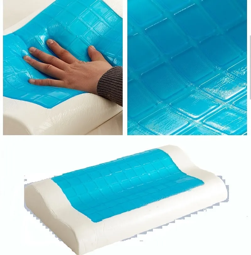 Cooling Silicone Gel Memory Foam Pillow Orthopedic Healing Cushion