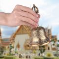 Tibetan Buddhist Bell Bronze Hand Bell with Vajra Padding for Meditation Prayer. 