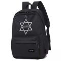 Korean Style Men's Black Bag Backpack Travel Bags Female Junior High School Student Elementary and Middle School Student Schoolbags Men's Fashion.