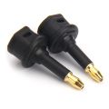 Digital Fiber Optic Toslink to 3.5mm Jack (Mini Toslink) Plug Adaptor Digital Optical for Audio ***Black***.