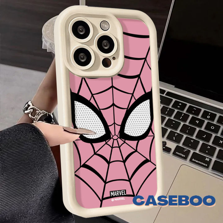 Trendy%20Brand%20Marvel%20Cool%20Spider-Man%20Web%20Case%20Compatible%20for%20IPhone%2015%2011%2013%2012%2014%20Pro%20Max%207Plus%20XR%2015%207%206%208%206S%20Plus%20X%20XS%20Max%20SE%202020%20Angel%20Eyes%20Marvel%20Cartoon%20Shockproof%20Soft%20Cover%20-%20Image%202