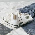 671New Casual Retro High-Top Canvas Shoes Women's Korean-Style Versatile Niche Classic Fashion Preppy Style Lace up Hong Kong Style.