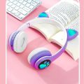 Cross-Border VIV-23M Cute Cat Claw Bluetooth Headset Cat Ear Luminous Wireless Head-Mounted Headset Headset Wholesale. 