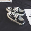 2023 spring new women's shoes vulcanized low-top platform canvas shoes ins versatile tide increase small whiteboard shoes wholesale. 