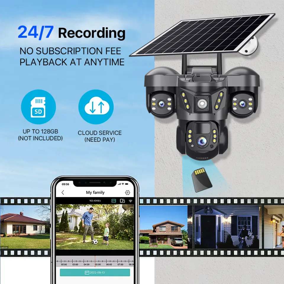 Solar Camera V360 Pro Camera ANRAN Q3 Pro 2K 3MP Solar Security