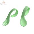 [Mangmang Shop] Safety Learning Spoon Fork Heat-Resistant Bendable Soft Self-Feeding Easy To Clean Children. 