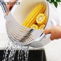 Stainless Steel Strainer for Pasta Space-saving Stainless Steel Half-moon Strainer with Convenient Handle Easy to Use Practical Drainer for Southeast Asian Buyers Durable Stainless Steel Strainer. 