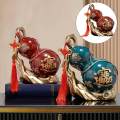 Feng Shui Statue Calabash Wealth Prosperity Sculpture Figurine for Table Decorations.