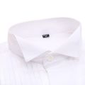 Classic Winged Collar Dress Shirt Men's Wingtip Tuxedo Formal Shirts with Red Black Bow Tie Party Dinner Wedding Tops. 