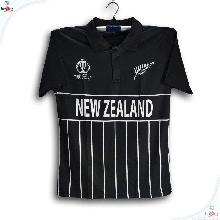 New Zealand World Cricket Jersey for Men - Half Sleeve Collar polo Cricket Jersey - New Zealand Jersey 2026