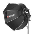 TRIOPO 65cm Foldable 8-Pole Octagon Softbox - black. 