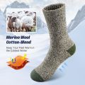 5 Pairs Merino Wool Socks for Men Thick Thermal Socks Warm Winter Outdoor Sports Boot Socks Breathable Hiking Socks for Cold. 