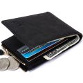 Vitage Zipper Men's Wallet Leather Wallet Money Bag Credit Card Holders Dollar Bill Wallet Clutch Purse for Boy Use Short Wallet. 