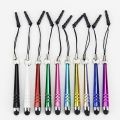 2 PC Mini Universal Capacitive Baseball 2 in 1 Stylus Touch Screen Pen for Smart Mobile Phones Tablets with Dust Plugs- Multicolor.