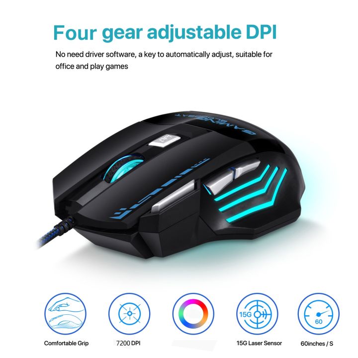 GAMING%20BLOODBAT%20GM02%207%20Keys%20USB%20Wired%20Optoelectronics%20Game%20Mouse%20Digital%20Respiratory%20Lights%20Mouse%20-%20Image%204