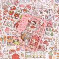 50 Sheets Cute Cartoon Girls Scrapbooking Stickers For Journaling Scrapbook.