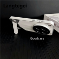 Langtegei Casing For Vivo X300 Pro X300Pro VivoX300 Vivo X200 Pro Ultra 5G Splicing color Plain Leather Phone Case Shell bracket Back Shockproof Casing Cover.