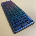 ECHOME Ultra Thin Wireless Low Profile Mechanical Keyboard Hotswap Linear Switch Metal Panel 87 Key Gaming Office Work Keyboard. 