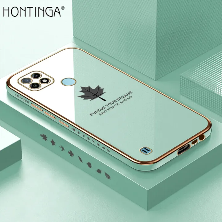 Hontinga%20for%20Realme%20C21%20Back%20Cover%20Luxury%206D%20Plating%20Maple%20Leaf%20Side%20Pattern%20Case%20Soft%20Silicone%20Square%20Phone%20Cases%20-%20Image%202