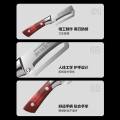 Premium Folding Cleaver Knife with Wooden Handle. 