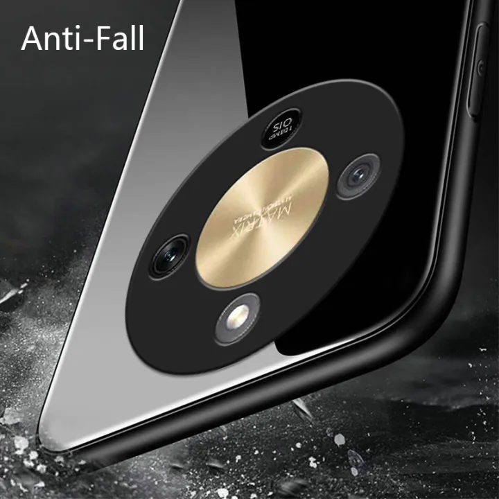 Biruiqu%20For%20Honor%20X9D%20Tempered%20Glass%20Back%20Soft%20Silicone%20Edge%20Black%20Case%20Cover%20Casing%20-%20Image%207