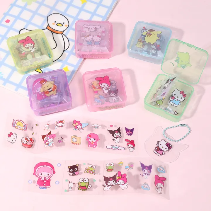 8Pcs/Box%20Waterproof%20Cute%20Cartoon%20Journal%20Stickers%20PET%20Stationery%20Decoration%20Hand%20Account%20Label%20Creative%20Sanrio%20Design%20Stickers%20-%20Image%203