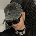 Retro Y2K Star Washed Denim Hole star Baseball cap Snapback Hats Autumn Summer fishing Hat Men Women Caps Casquette hats Gorras. 