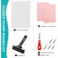 2X Rubber Stamp Making Kit,Block Printing Tool Kit,Linoleum Cutter. 