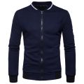 High Quality Plush Zip stand collar casua Jacket Men's Street Windbreaker Coat Men Hot Casual Outer Wear Thick.