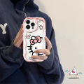 Cartoon Cute Hello Kitty Phone Case Compatible For Infinix Hot 11 12 10 9 8 Play 30 20 30i 10Lite Smart 7 6Plus 6 5 SPARK GO 10 Note 30 12 G96 Creative Sweet Cat 3D Wavy Curved Edge Cover. 