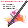 Stylus Pen For HP ENVY X360 Pavilion X360 Spectre X360 2-in-1 Laptop Rechargeable MPP 2.0 Tilt Pen 3J122AA#ABB.