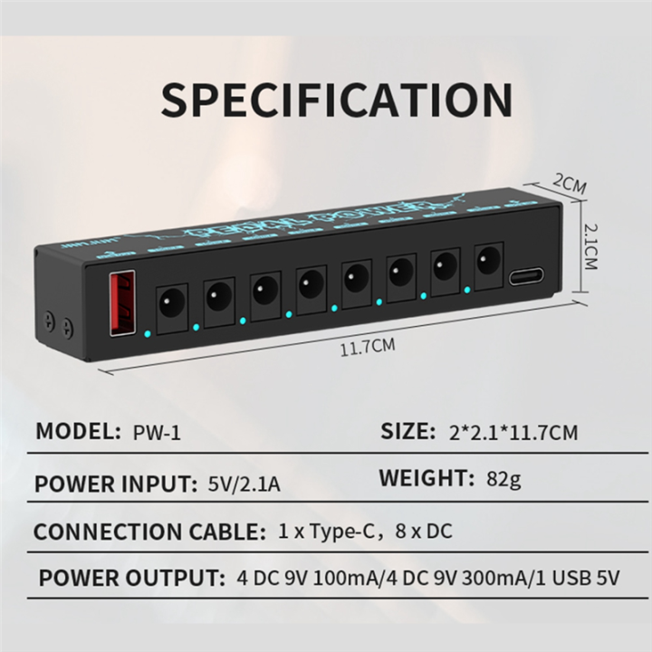 PEDAL%20POWER%20Guitar%20Pedal%20Power%20Guitar%20Effector%20Power%20Supply%208%20Isolated%20DC%20Output%20Guitar%20Effect%20Pedal%20Guitar%20Replacement%20Parts%20Accessories%20-%20Image%205
