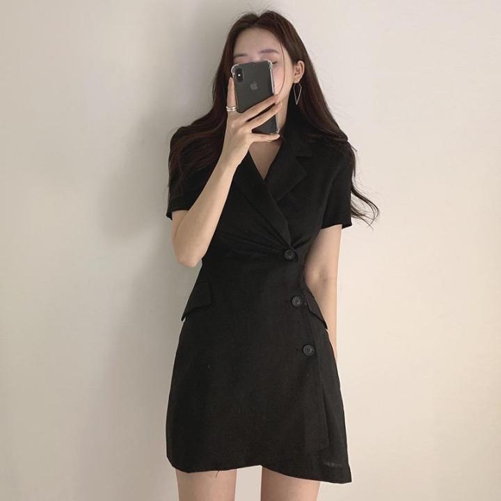 Women's%20Korean-Style%20Elegant%20Suit%20Collar%20Slim-Fit%20Sheath%20Dress%20-%20Image%204