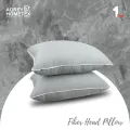 Fiber Head Pillow, Cotton Fabric, Ash Color (18"x24"), 1 Pcs.