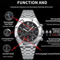 Top Brand Man Casual Watch Luxury Luminous BINBOND B0161 Wristwatch Stainless Steel Waterproof Men Date Calendar Clock. 