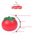 1pc Tomato Squeeze Toys Cartoon Cute Spun Slow Rising Stress Tomato Rubber Fidget Toys Stress Reliever Toy Decompression 25/60ml. 