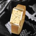 Fashion Gold Watch for Womens Stainless Steel Quartz Wristwatch Women's Watches Ladies Calendar Clock. 