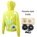Electric fan jacket 3 speed control long sleeve Cooling jacket Quick dry cooling fan jacket Temperature Work Sunscreen clothing. 
