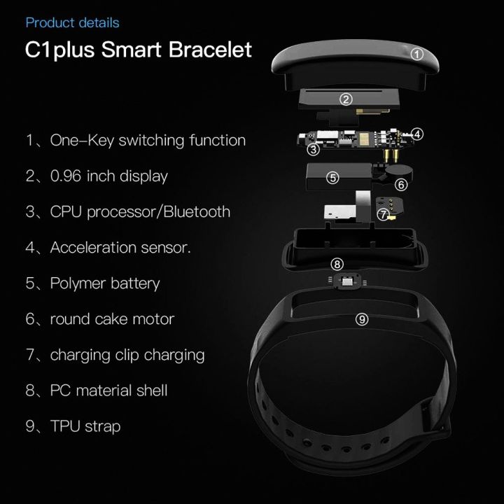 C1plus%20Color%20Screen%20Smart%20Bracelet%20Multi-Function%20Sports%20Bracelet%20-%20Image%202