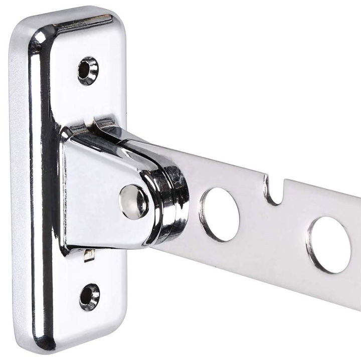 Folding%20Wall%20Mounted%20Clothes%20Hanger,%20Clothes%20Hook%20with%20Swing%20Arm%20Holder%20Clothing%20Hanging%20System,%20Closet%20Storage%20Organizer%20Heavy%20Duty%20Drying%20Rack(8%20Holes)%20,%20Wall-mounted%20drying%20rack%20-%20Silver%20-%20Image%205