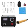 Wood Burner Pyrography Pen Burning Machine Gourd Crafts Tool Set With Welding Wire Top Adjustable Temperature. 