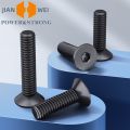 50/20/10/5pcs M1.6 M2 M2.5 M3 M4 M5 M6 M8 Black Grade 10.9 Hexagon Hex Socket Head Flat Countersunk Allen Bolt Screw. 