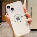 Apple. Metal Look Silver Color Logo Sticker for All Mobile.