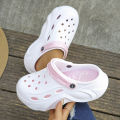Chunky Platform Clogs Sandals Women 2024 Summer Thick Bottom Wedge Garden Shoes Woman Waterproof Anti Slip Beach Slippers Slides.