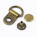 10/30/50Sets Meetee 9*14mm Metal Copper D Ring Buckle Carabiner Installation Nail Shoes Strap Hook Bag Accessory Leather Craft. 