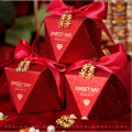 Glitter Candy Boxes Elegant -Shaped Wedding Gift Gift Boxes Sweet Boxes Red Party Favors for Wedding Birthday Party Event Favors Bridal Shower Party Souvenirs.