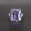 【happy one】Dubai Male Female Big Cubic Zircon Stone Ring Color Option for Wedding Promise Engagement Rings for Woman R-157. 