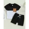 Baby Boy girl Summer Short Sleeve T-shirt Tee Shorts 2 Pcs Outfits Set used children baby comfortable T-shirt and pant for boys girls.