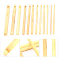 12pcs Crochet Hooks Bamboo Smooth Handcrafted Knitting Needles for Crocheting Shawl. 