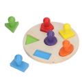 Geometric Shape Board, Wood Shape Sorting Puzzle Skill Development Multi Shape Interactive for Toddlers for Preschool. 